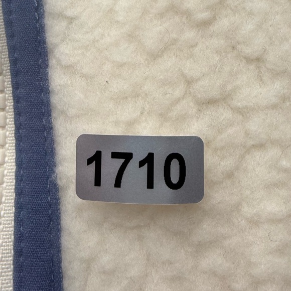 Patagonia Retro Pile Marsupial 1/2 Zip Fleece Pullover Natural/Cream/Blue Large - Picture 12 of 12